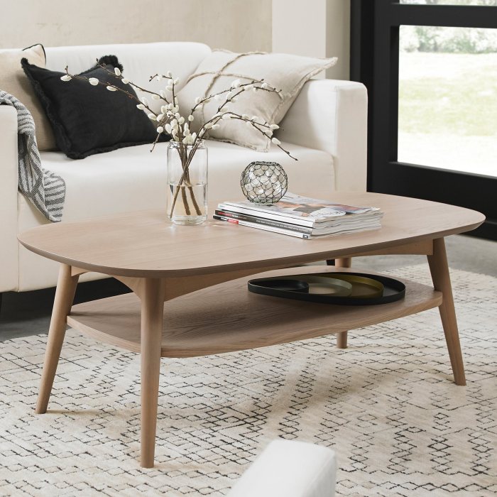 Coffee table white drawer scandinavian style artic